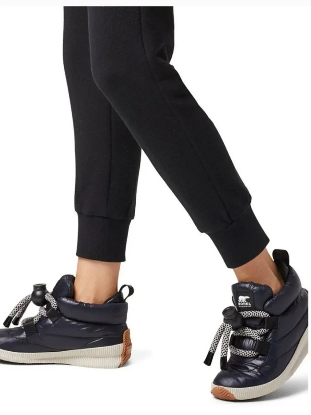 SOREL Out 'N About Puffy Lace Boot Navy Women's size 8.5 Hip Chic‎